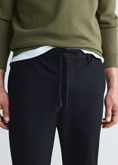 Slim-fit comfort Thermolite® trousers — Black 4