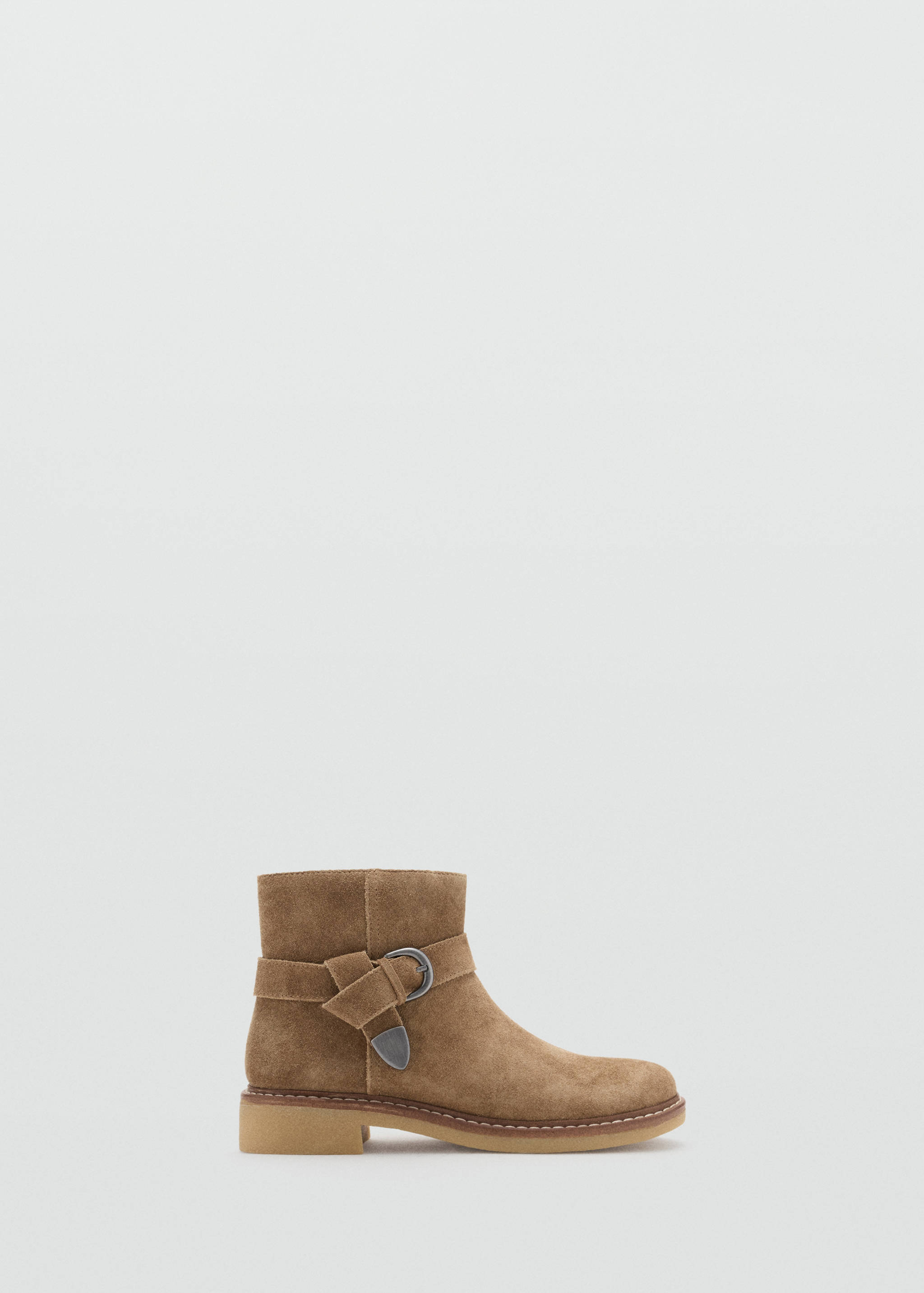Leather ankle boot with buckle detail - Article without model