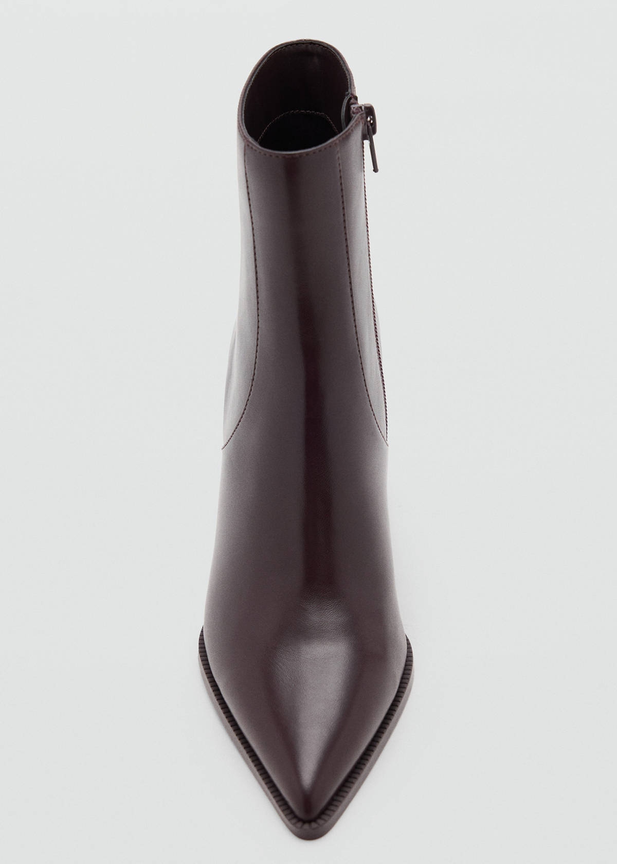 Pointed heel ankle boot — Chocolate