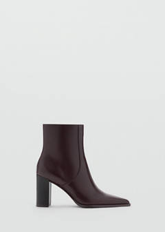 Pointed heel ankle boot — Chocolate 1
