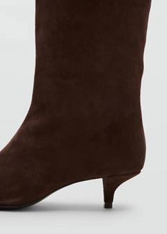 Suede high-leg boots — Chocolate 3