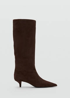 Suede high-leg boots — Chocolate 1