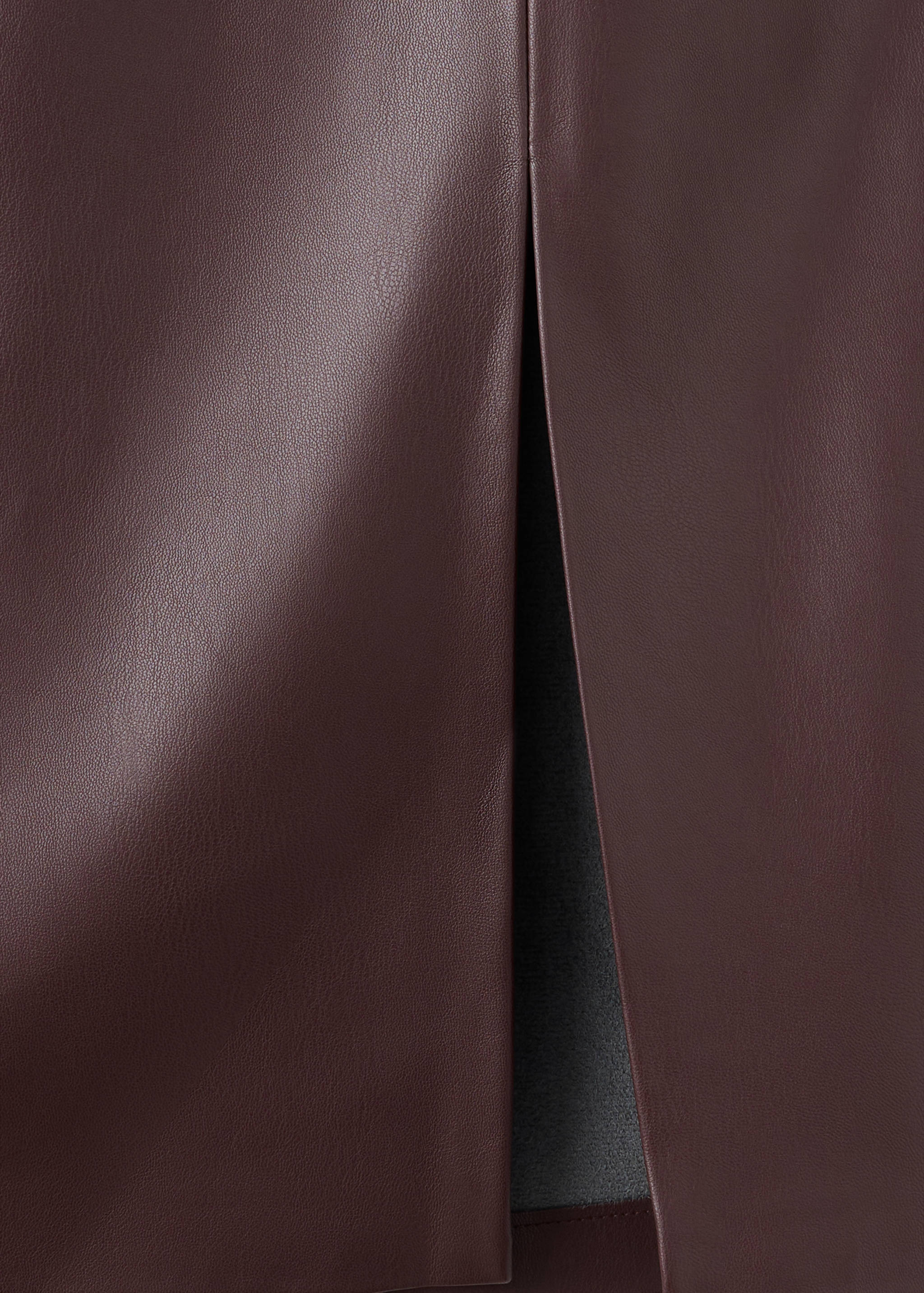 Straight leather-look skirt - Details of the article 0