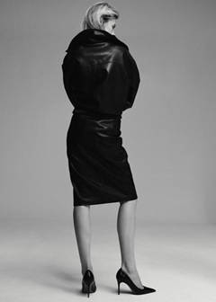 Straight leather-look skirt — Black 13