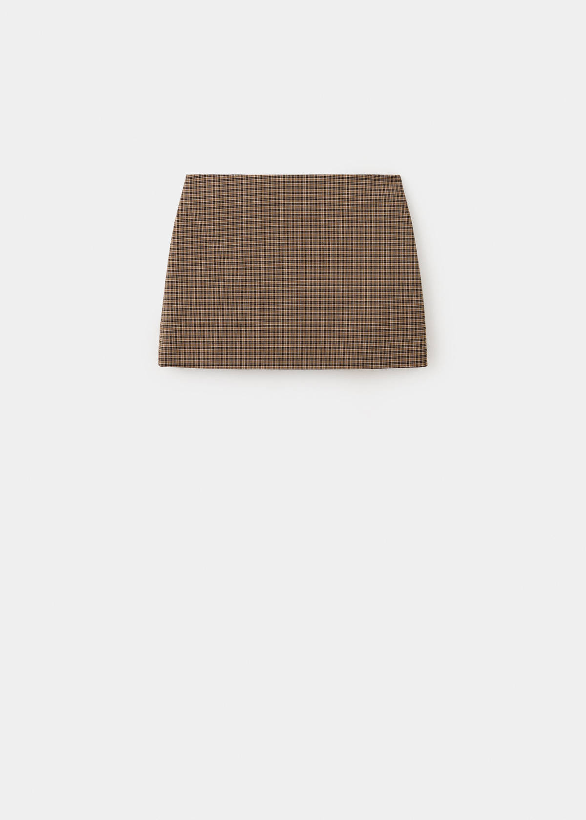 Short check skirt — Brown