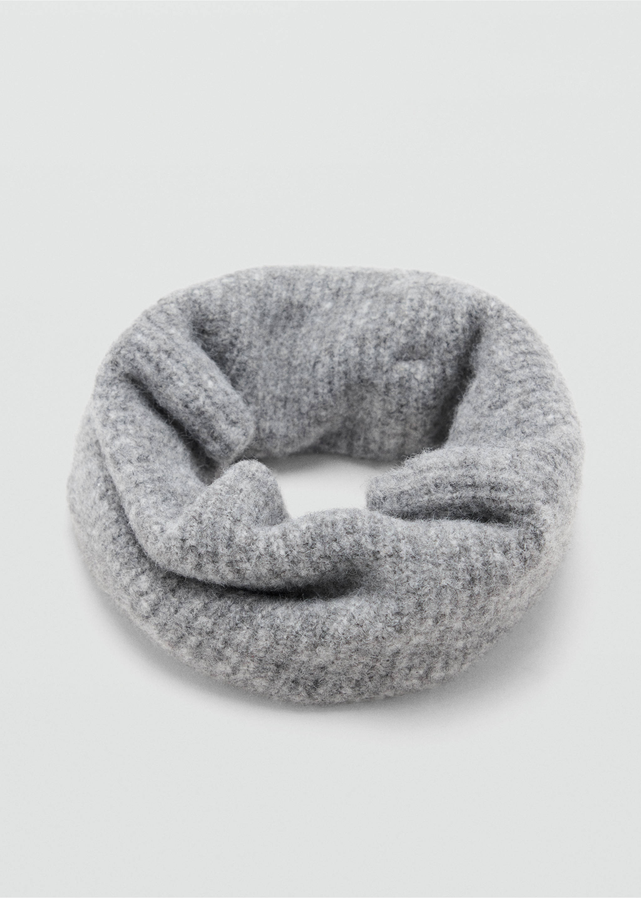 Knit scarf - Details of the article 1, Grey. Ref: 37025996-00.