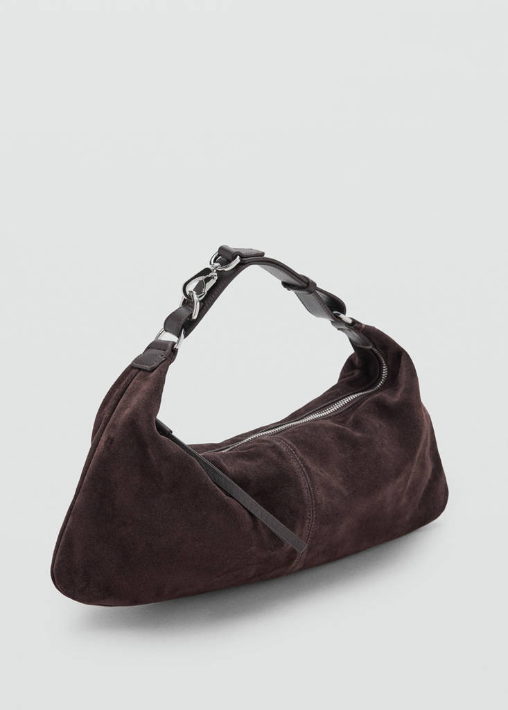 Leather shoulder bag — Chocolate