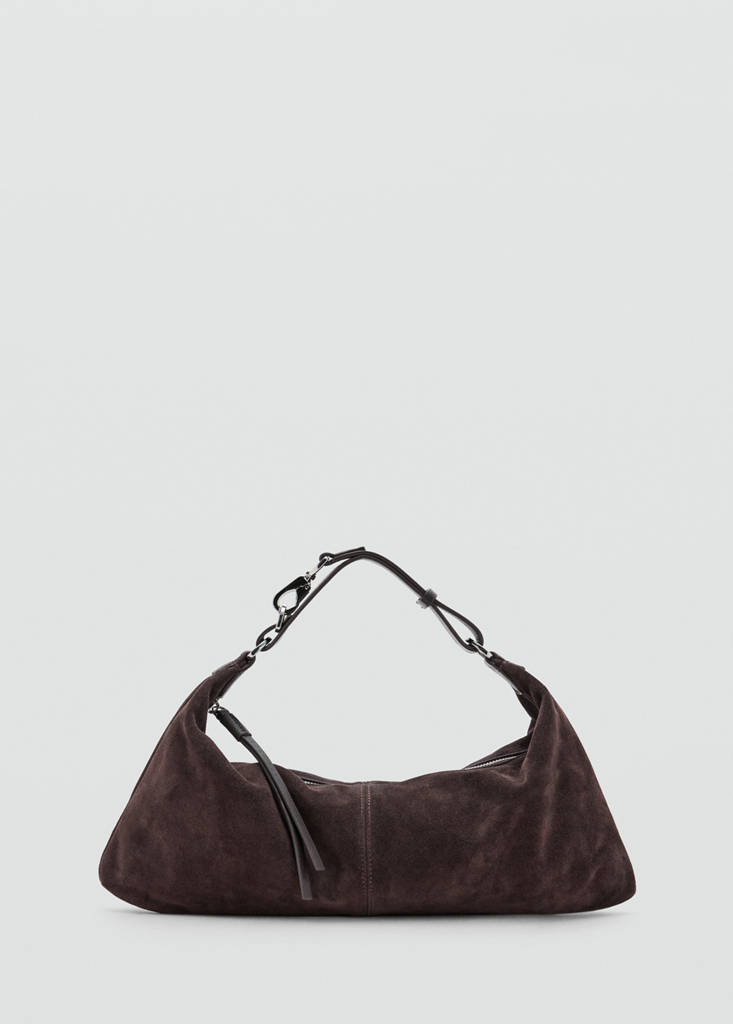 Leather shoulder bag — Chocolate