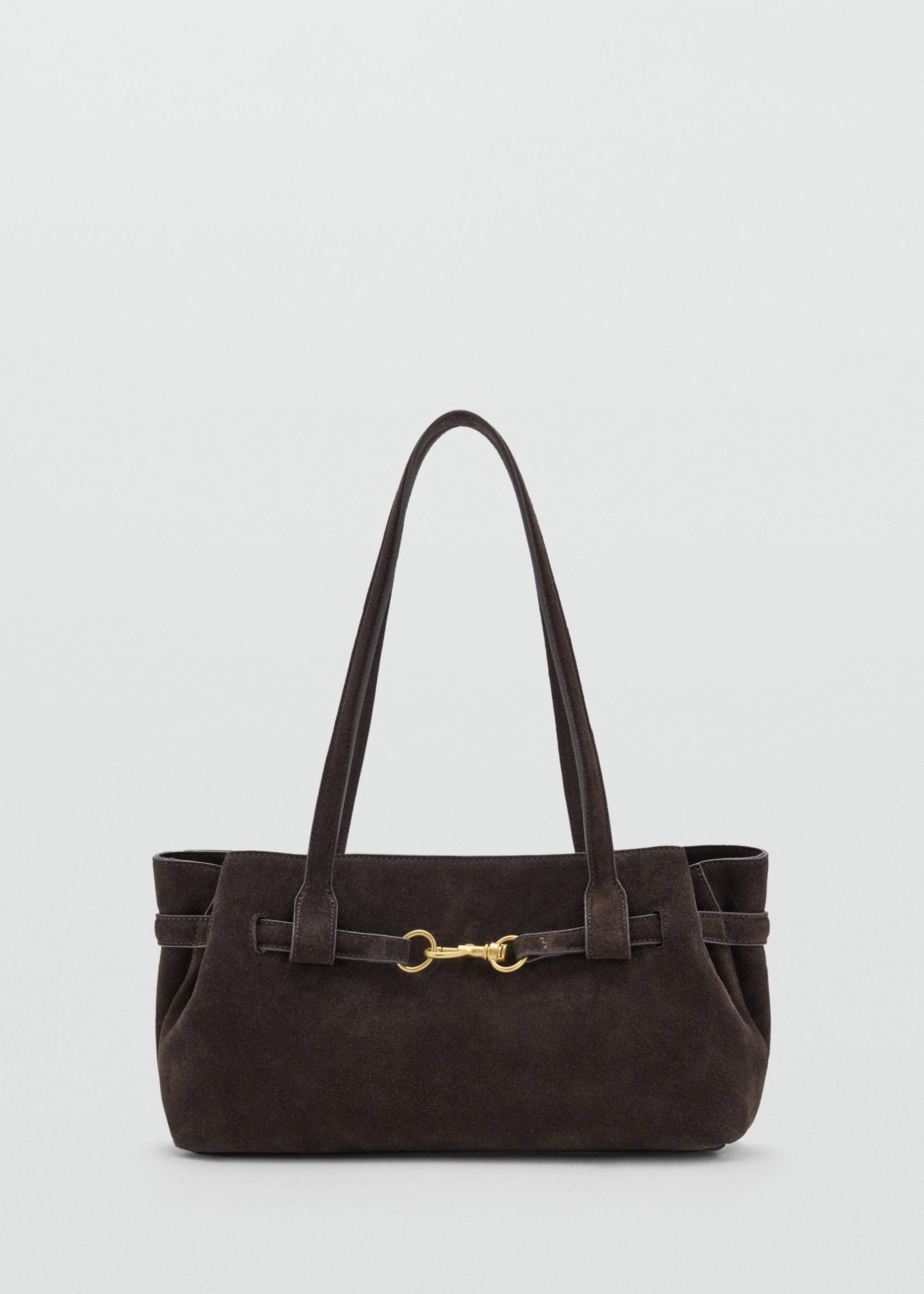 Leather shoulder bag with equestrian detail - Article without model