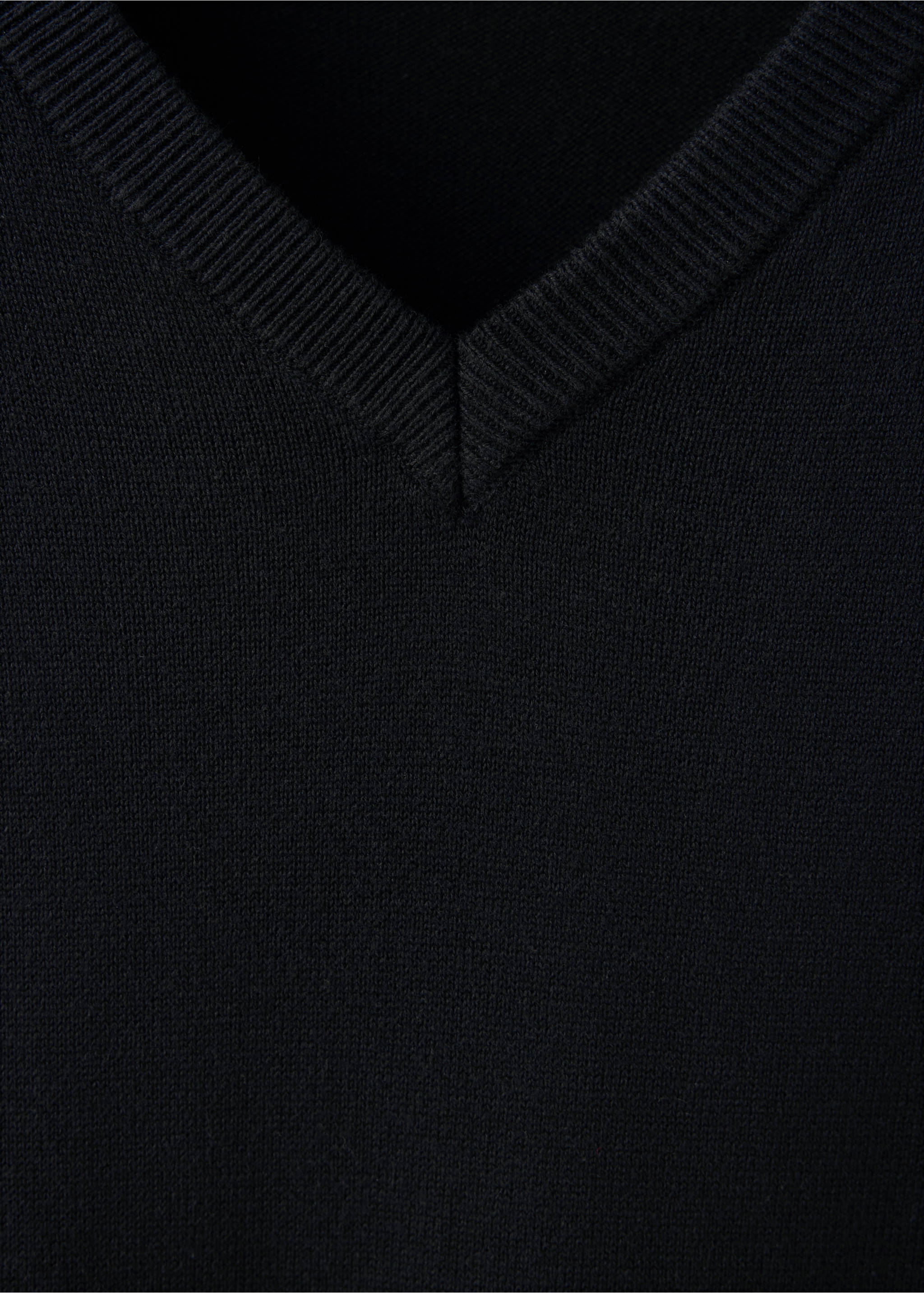 Knitted cotton sweater - Details of the article 8, Navy. Ref: 37026005-00.
