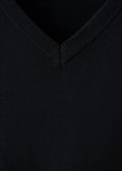 V-neck cotton sweater — Navy 7