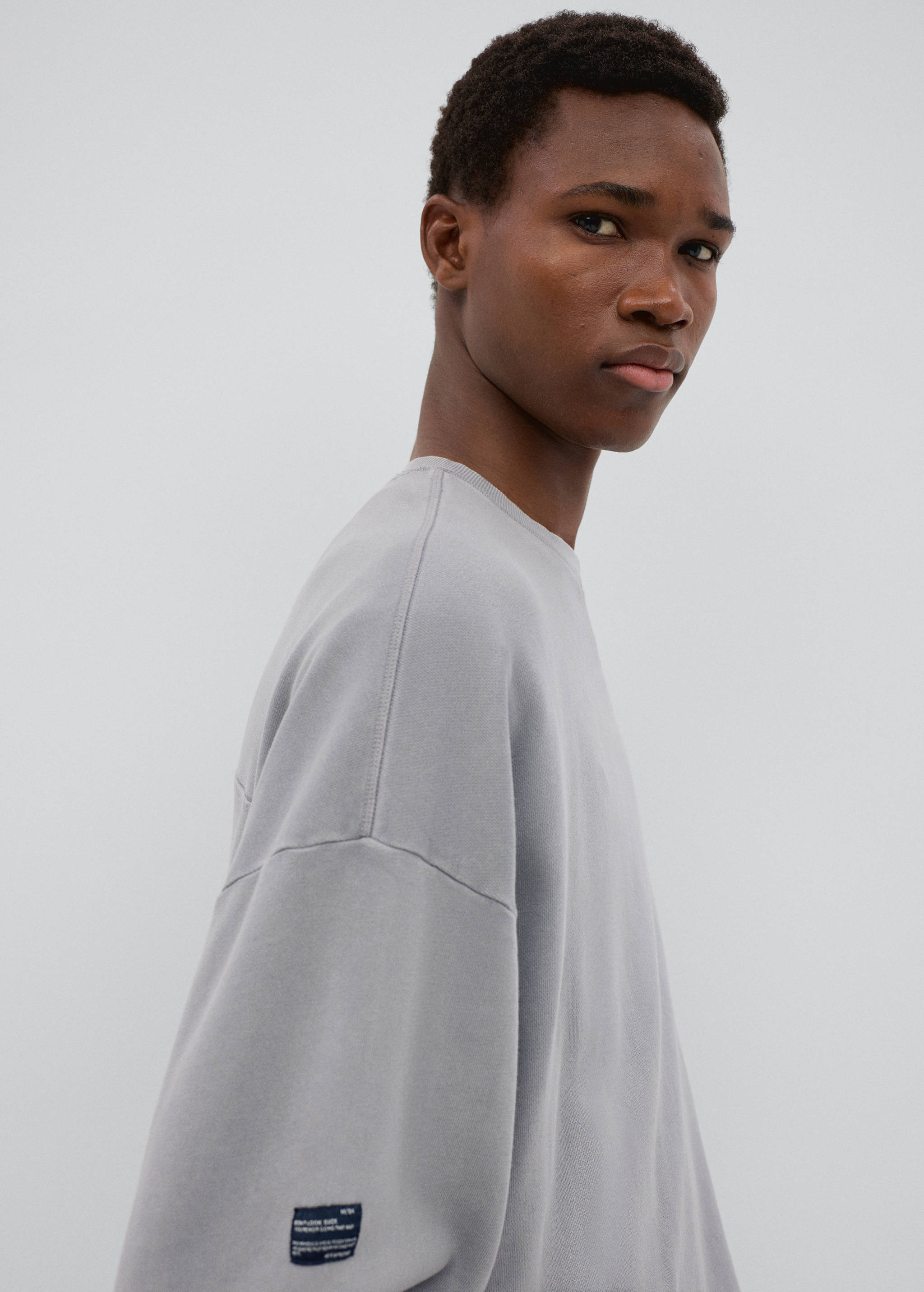 Cotton sweatshirt with patch detail - Details of the article 1