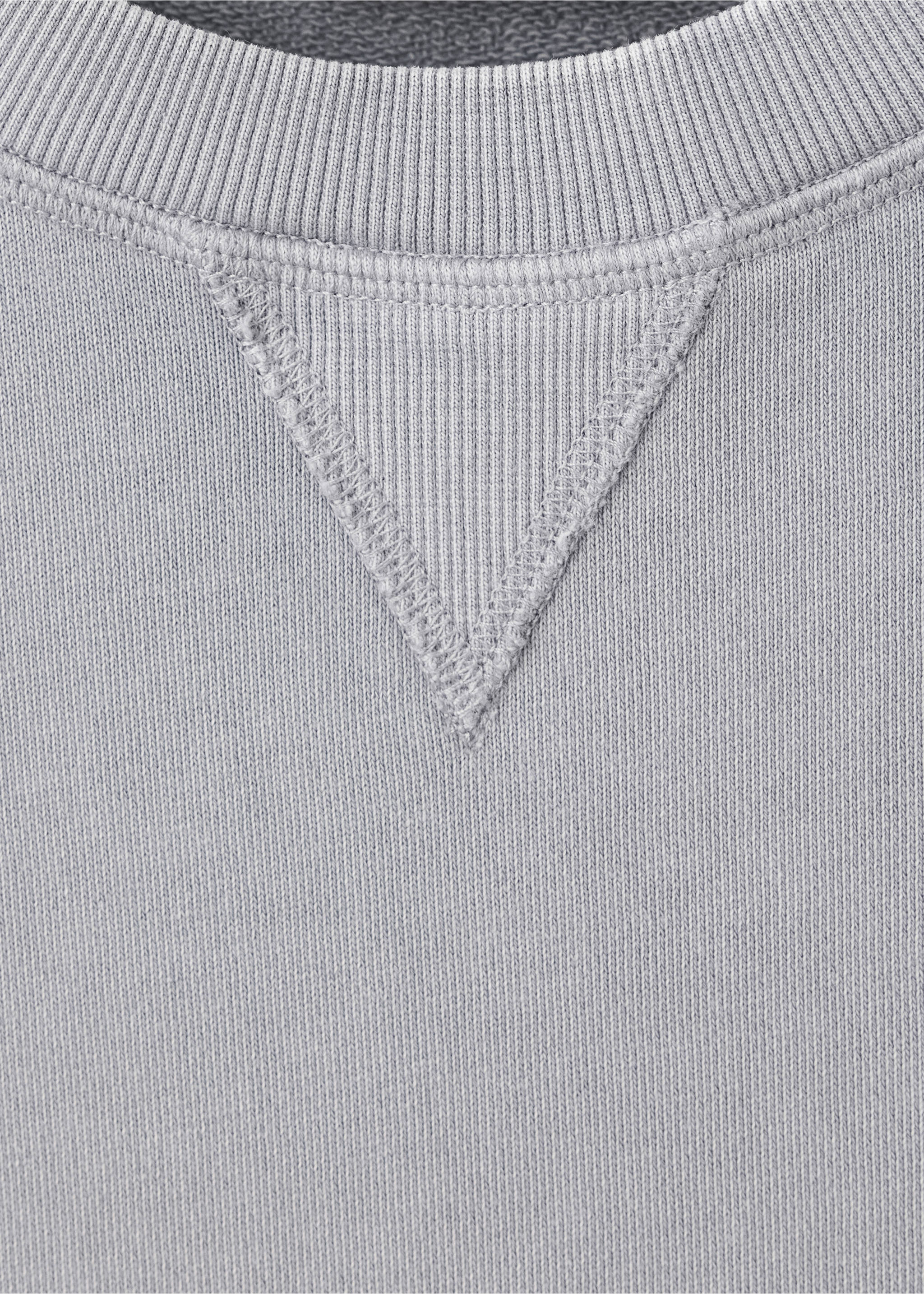 Cotton sweatshirt with patch detail - Details of the article 8, Grey. Ref: 37026006-00.