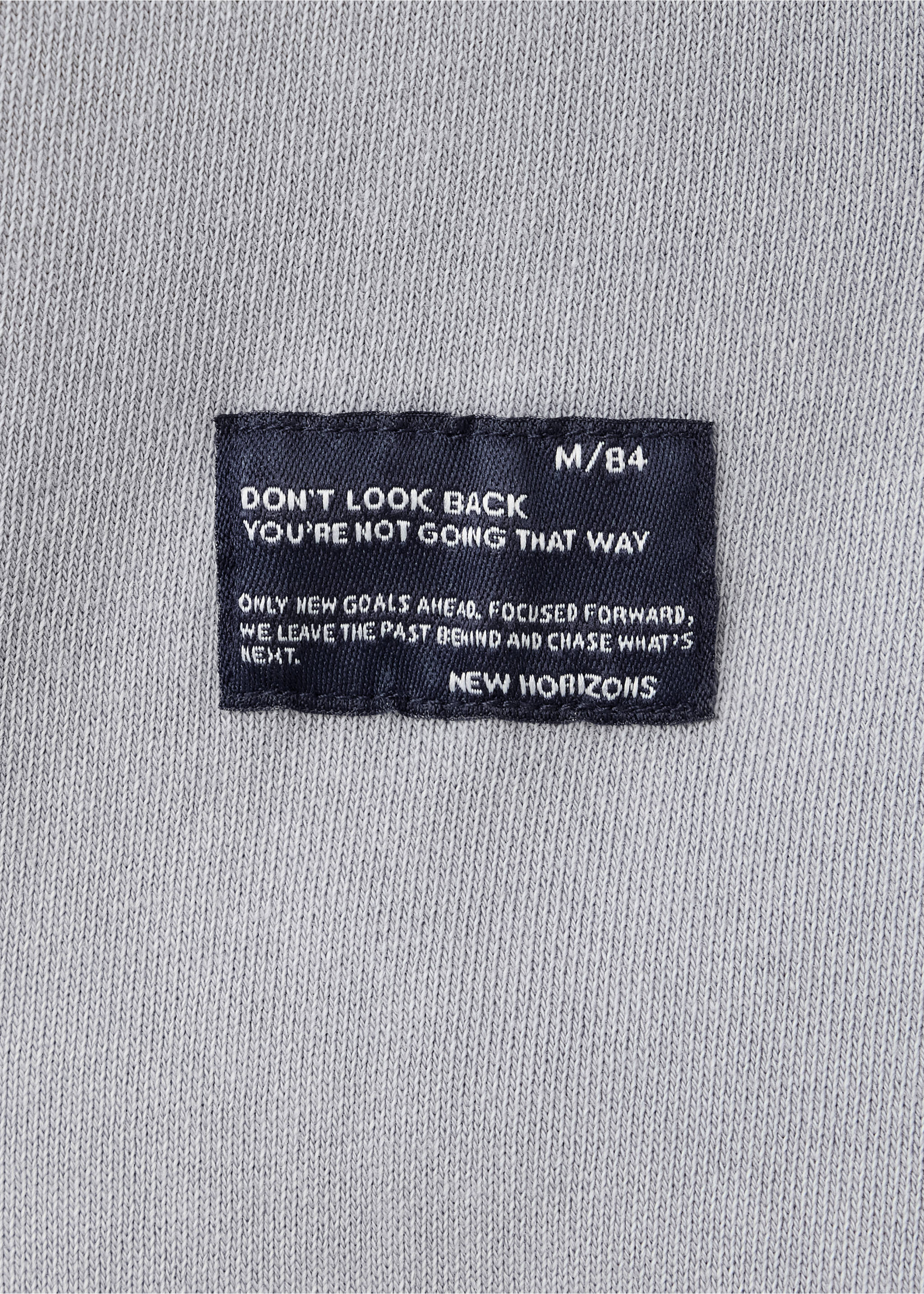 Cotton sweatshirt with patch detail - Details of the article 0, Grey. Ref: 37026006-00.