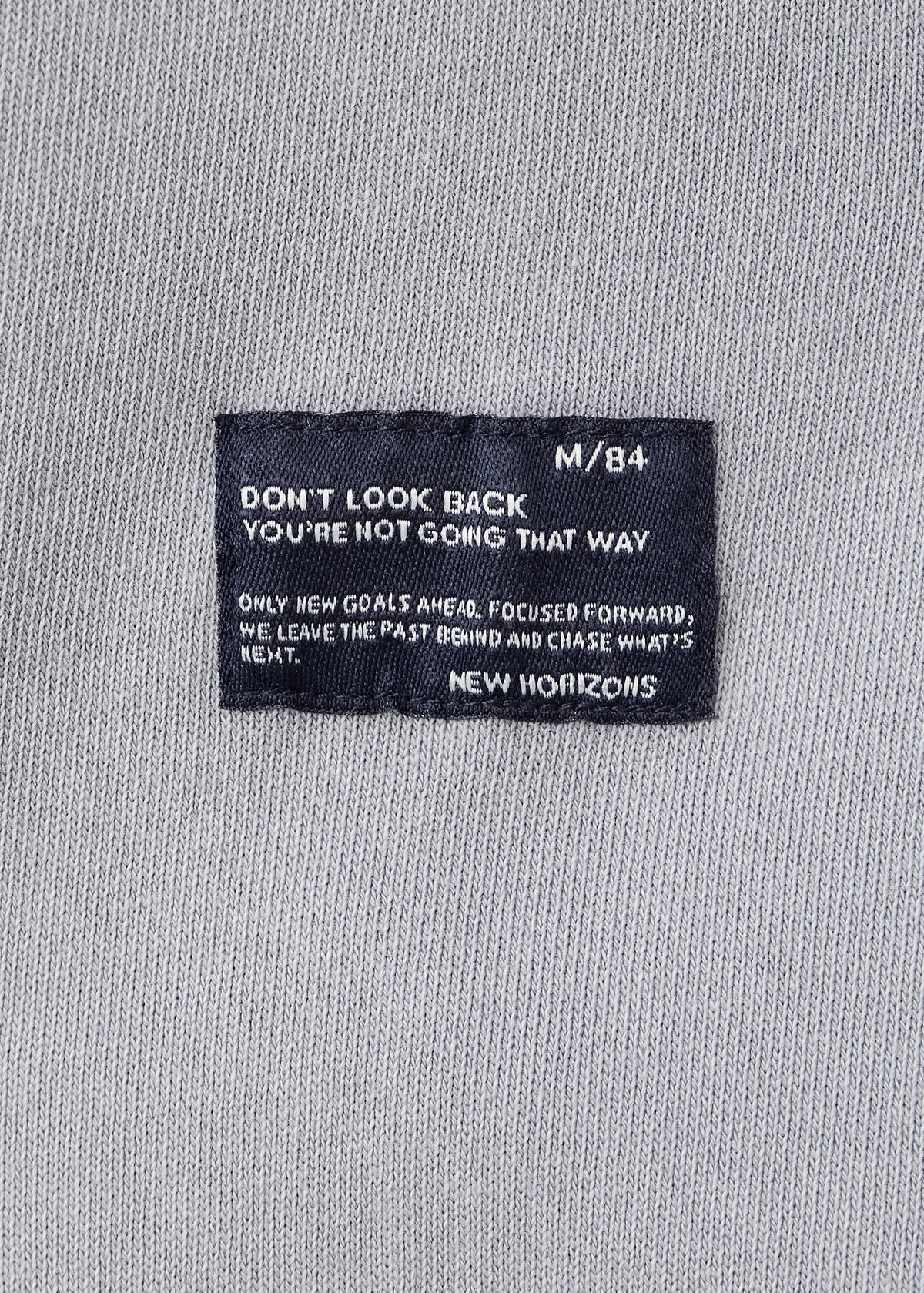 Cotton sweatshirt with patch detail — Grey
