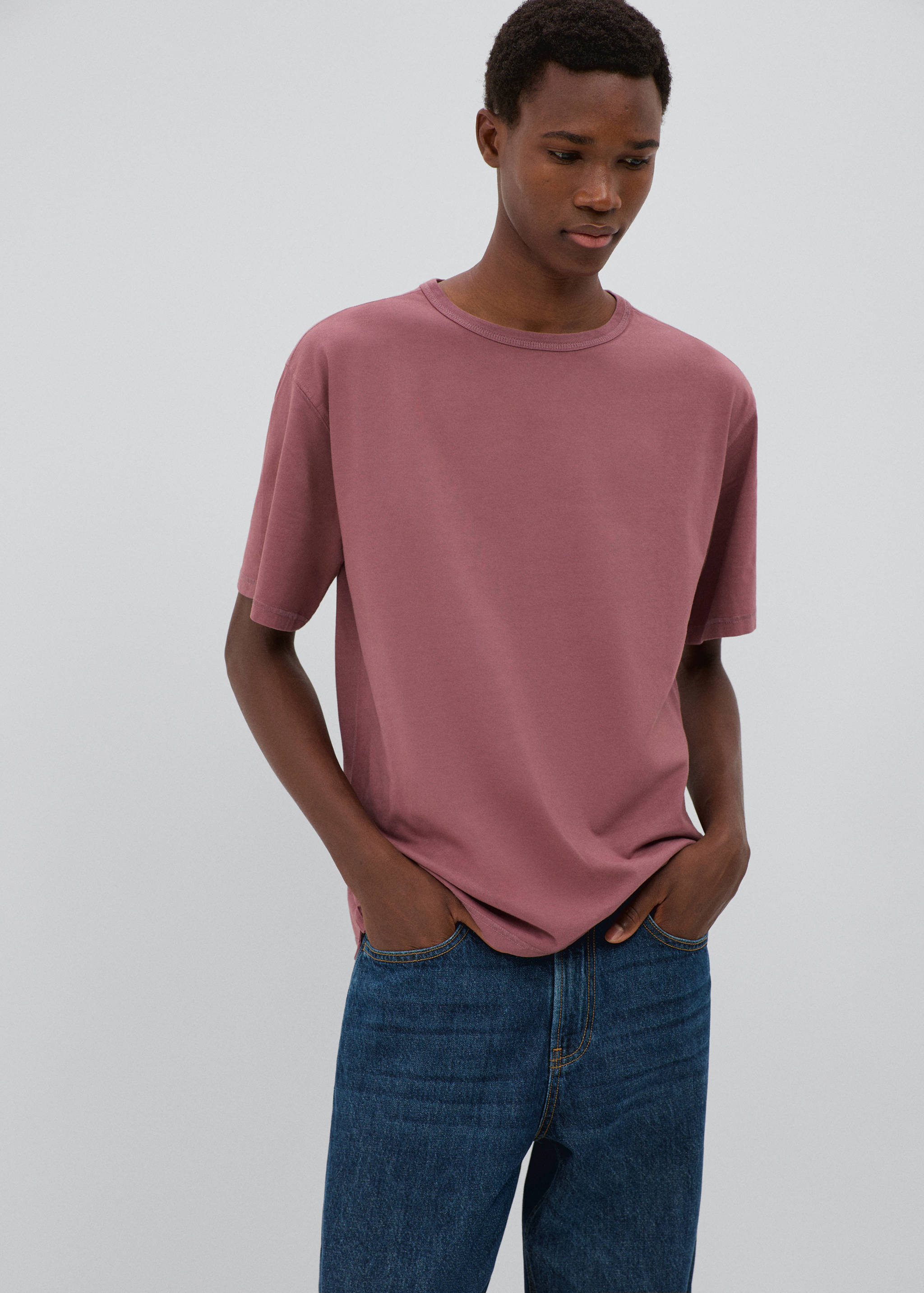 Short-sleeved cotton t-shirt - Medium plane