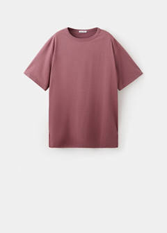 Short-sleeved cotton t-shirt — Burgundy 5