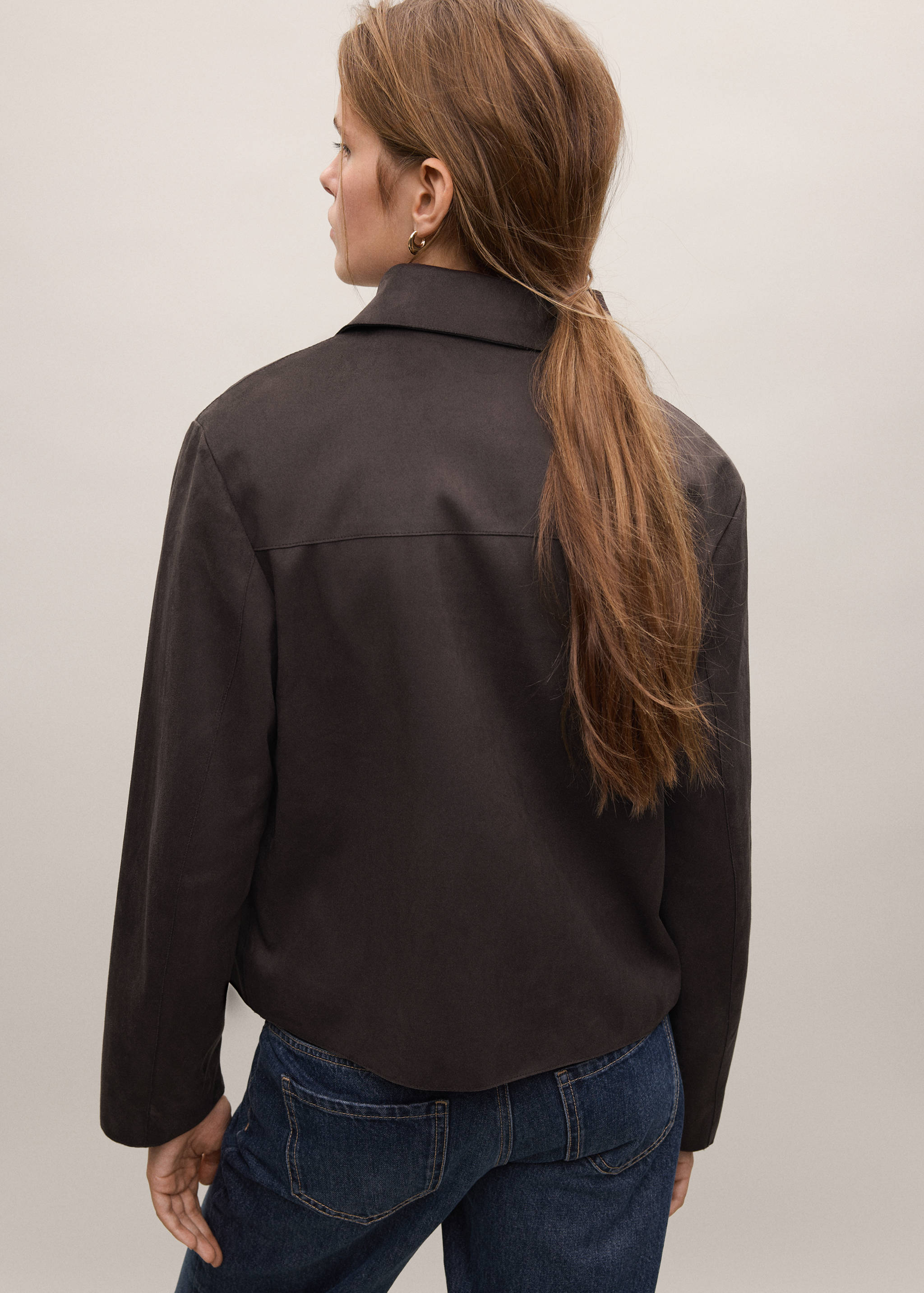Collared button-up jacket - Reverse of the article
