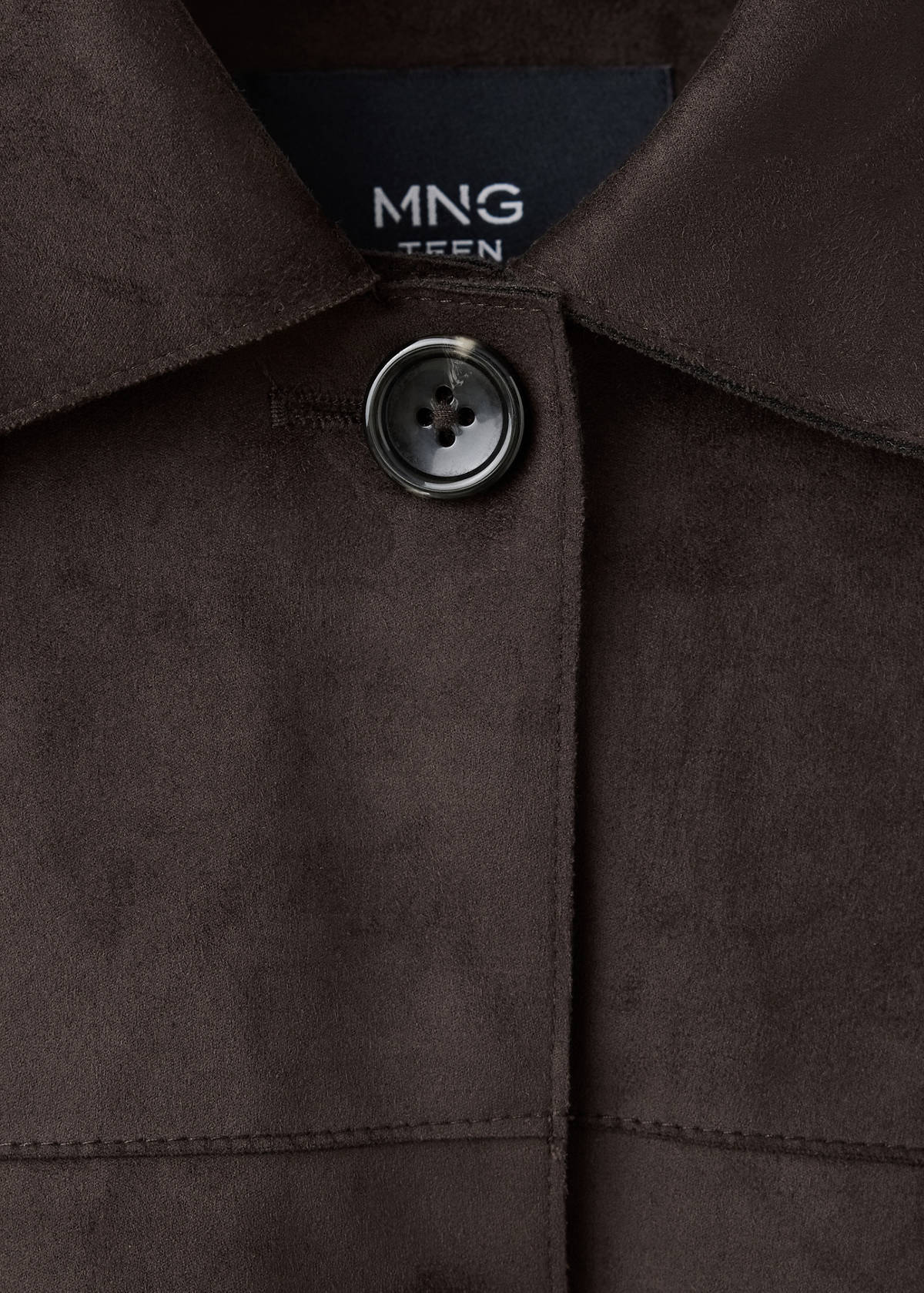 Suede effect jacket — Chocolate