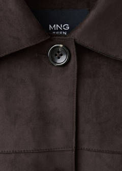 Suede effect jacket — Chocolate 7