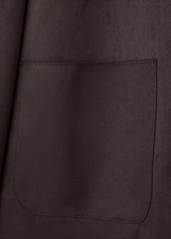 Suede effect jacket — Chocolate 8