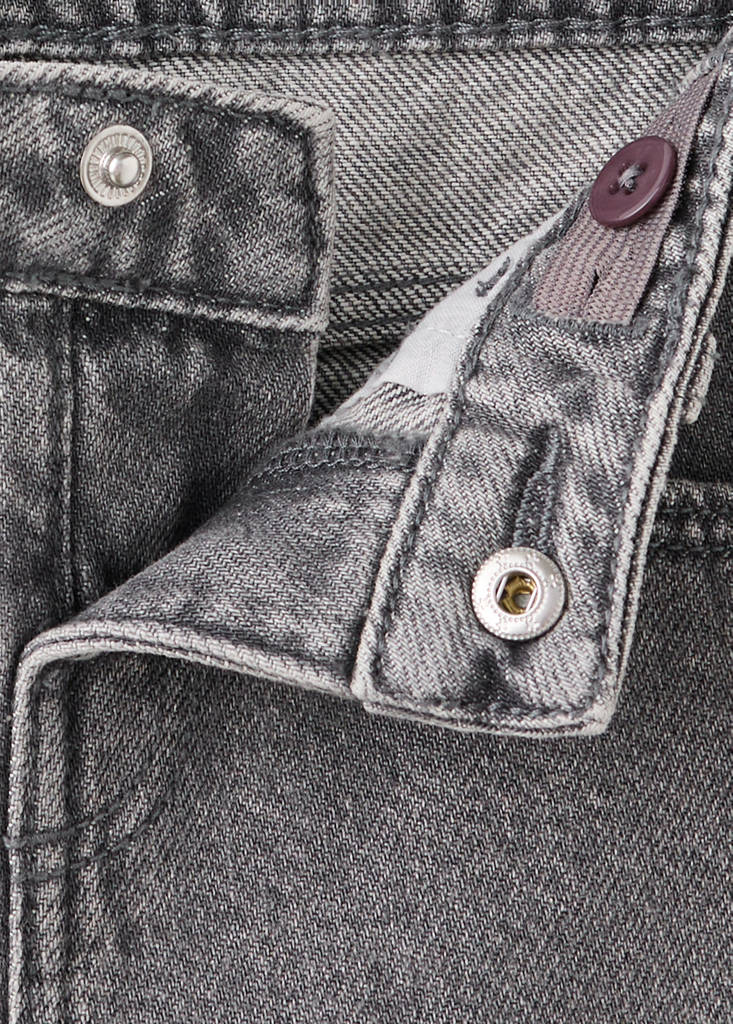 Straight-leg jeans with embroidered stars — Denim Grey