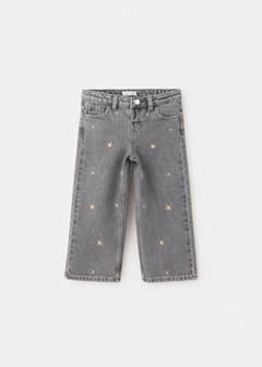 Straight-leg jeans with embroidered stars — Denim Grey 3