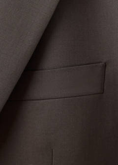 Turin suit jacket, 100% virgin wool, slim fit — Brown 7