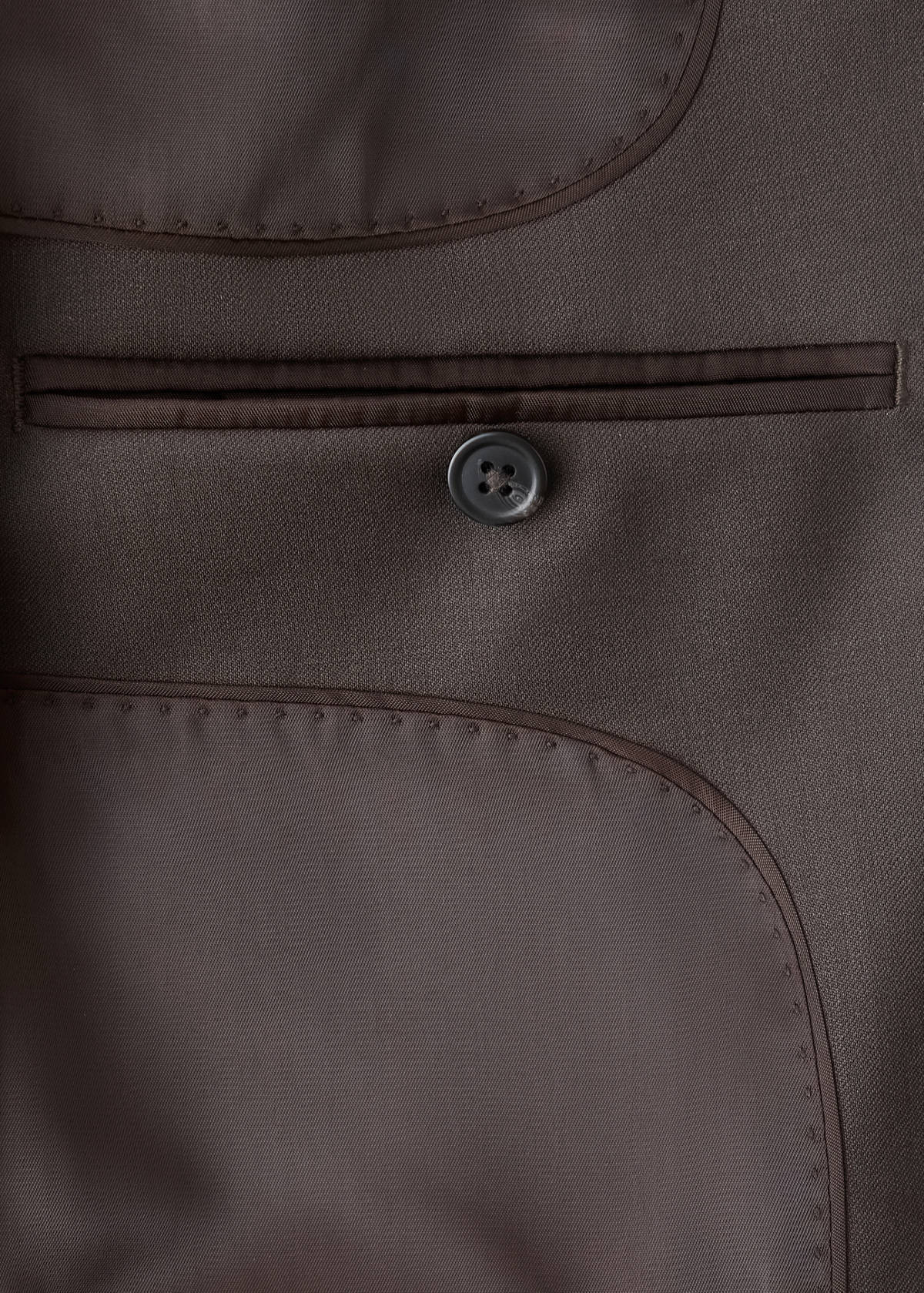 Turin suit jacket, 100% virgin wool, slim fit — Brown
