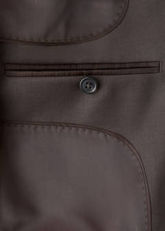Turin suit jacket, 100% virgin wool, slim fit — Brown 8