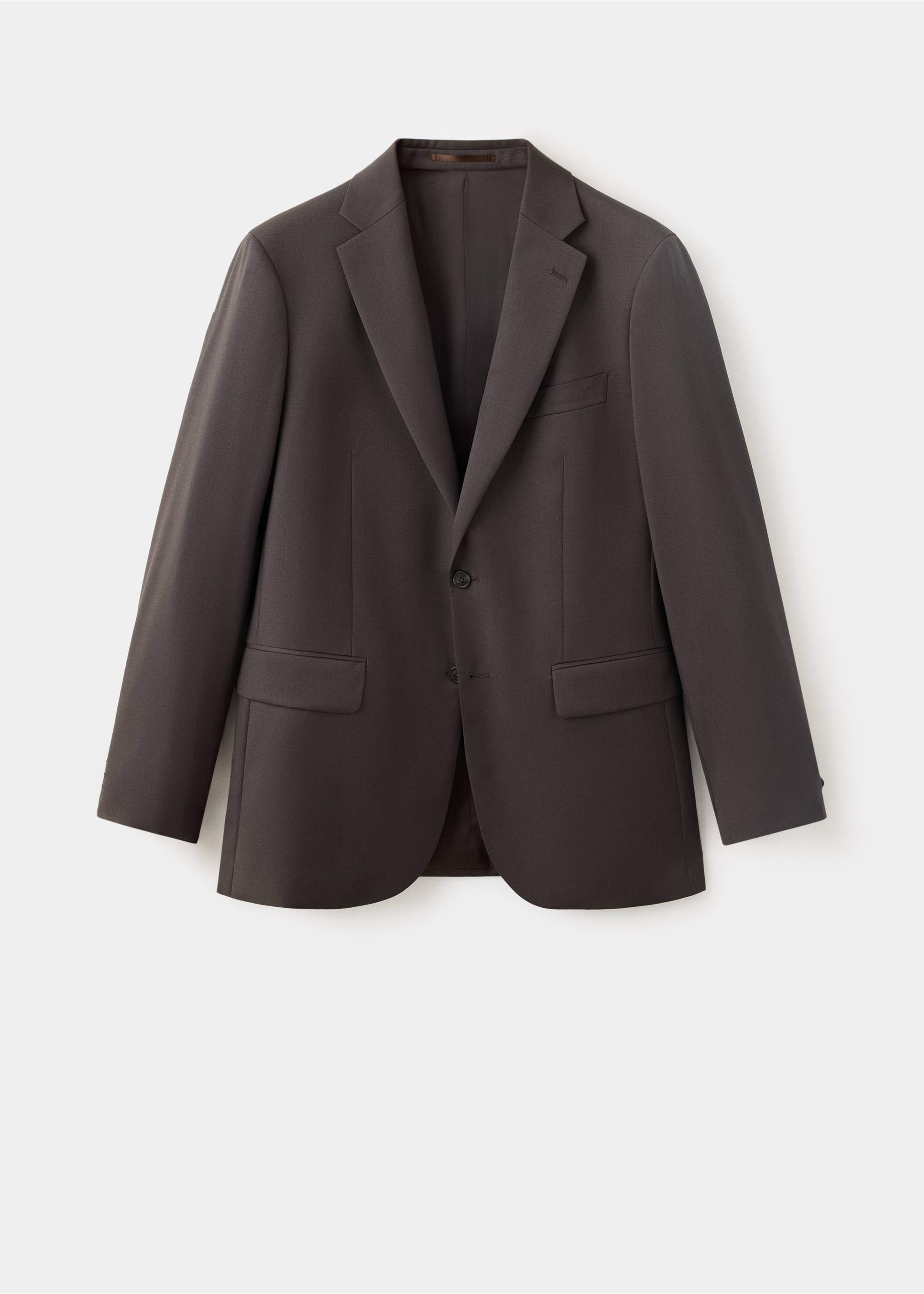 Turin 100% virgin wool suit jacket - Article without model, Brown. Ref: 37026325-00.