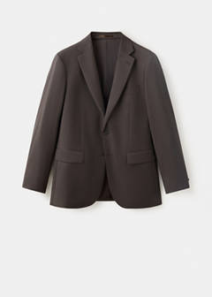Turin suit jacket, 100% virgin wool, slim fit — Brown 6