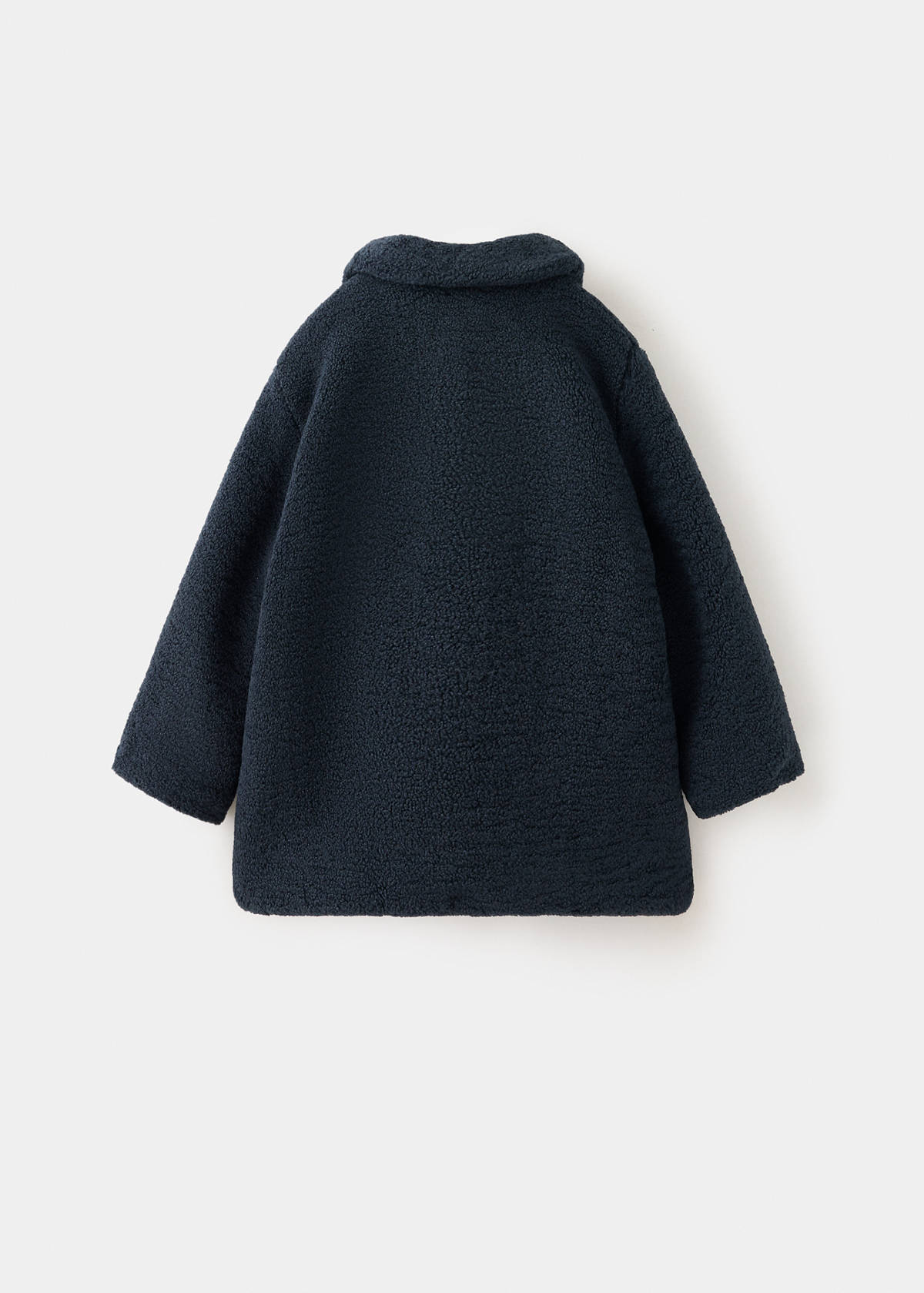 Long shearling coat — Navy