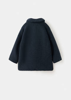 Long shearling coat — Navy 7