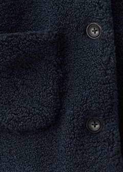 Long shearling coat — Navy 5