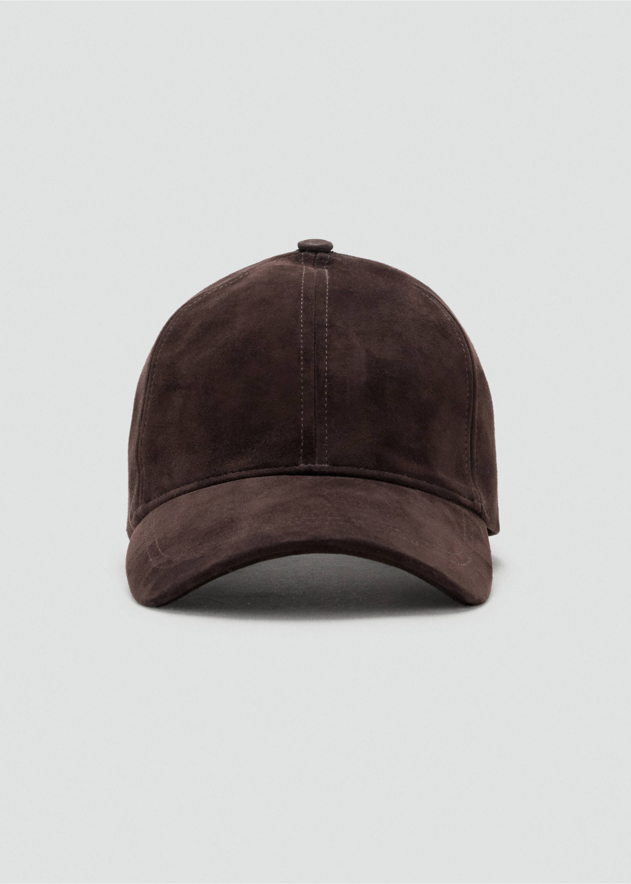 Gorra 100% piel - Plano medio, Marrón. Ref: 37026328-00.