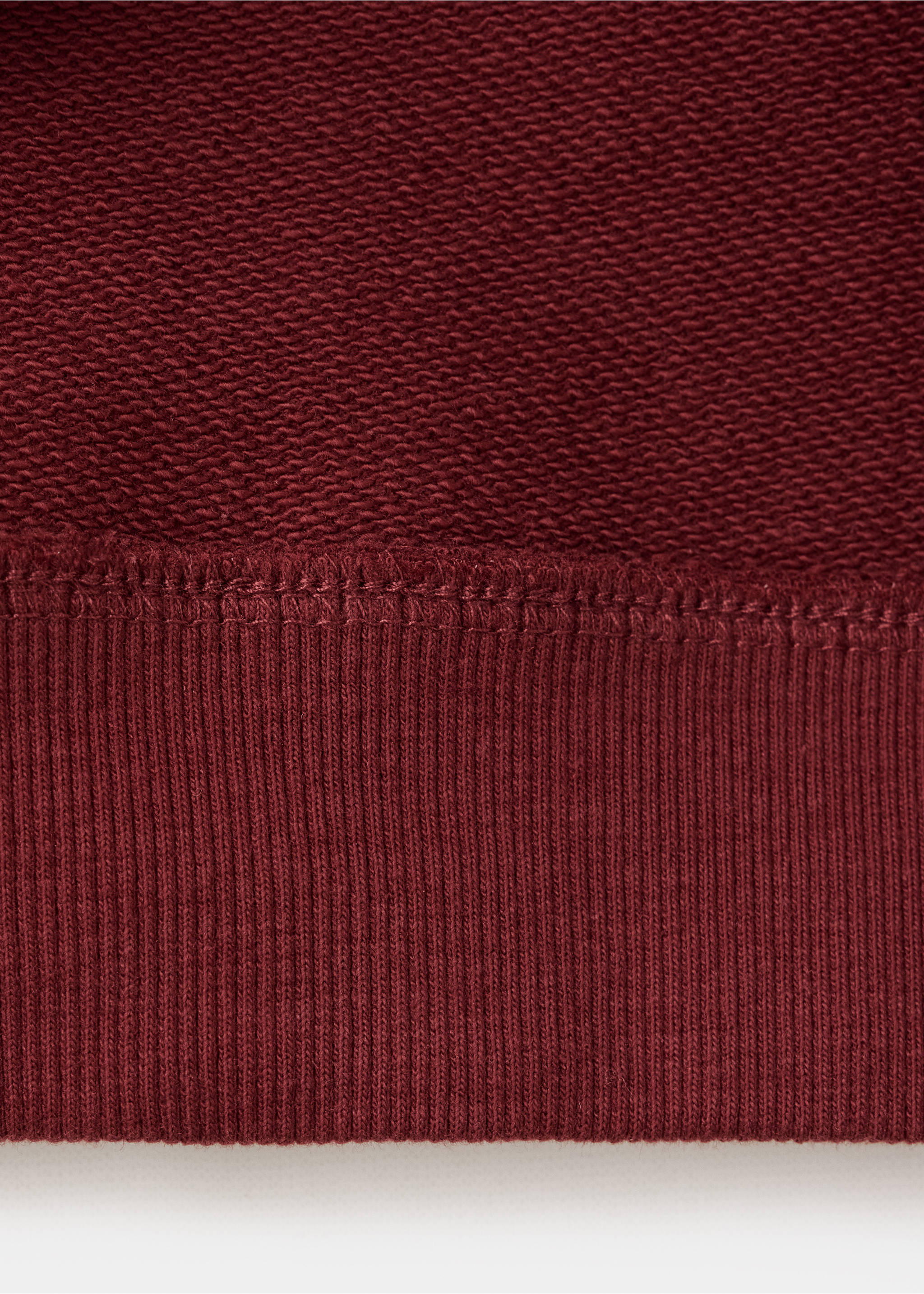 Printed cotton sweatshirt - Details of the article 0, Maroon. Ref: 37026329-00.