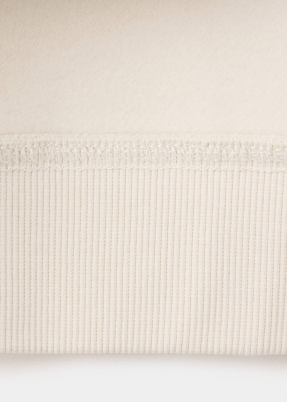 Printed cotton sweatshirt — Ecru