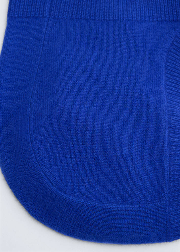 Knitted cashmere wool balaclava — Blue