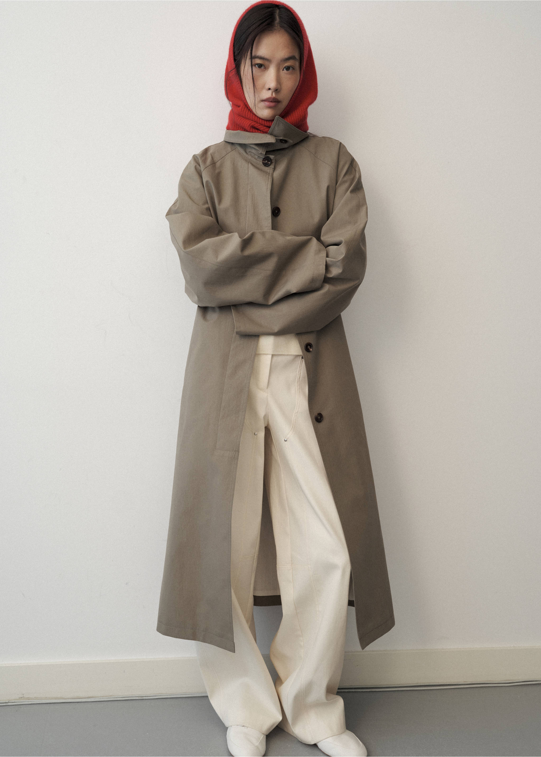 Balaclava punto lana cashmere - Plano general, Rojo. Ref: 37026337-00.