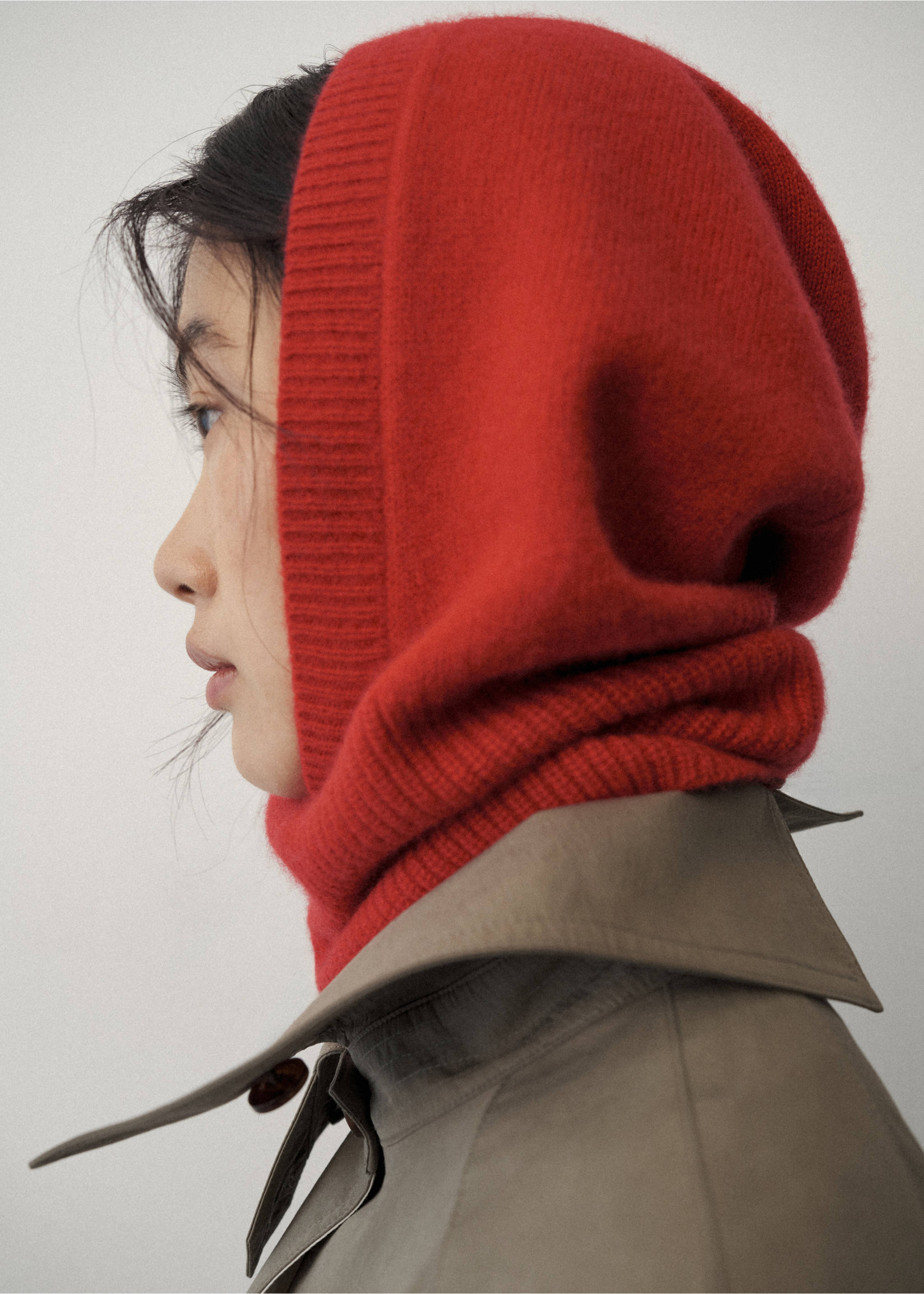 Balaclava punto lana cashmere - Detalle del artículo 9, Rojo. Ref: 37026337-00.