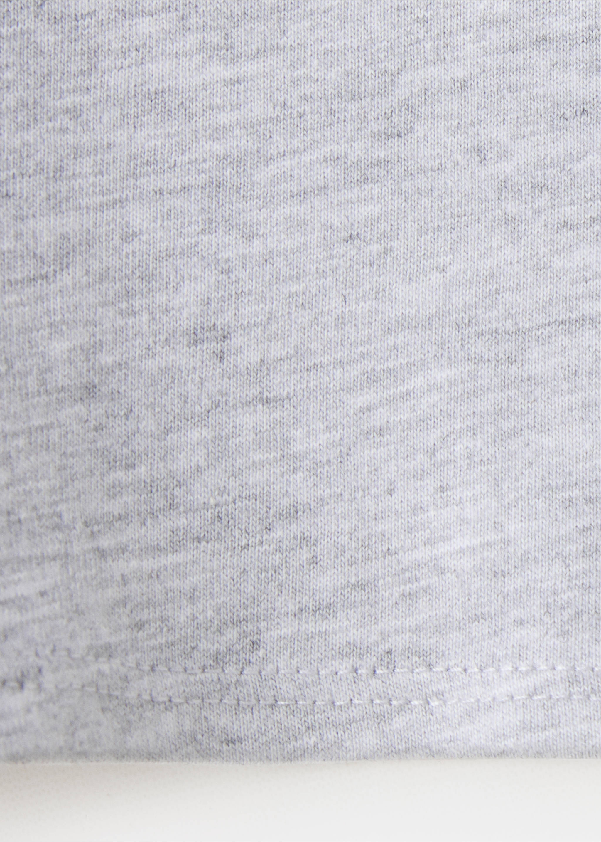 Cotton baby collar T-shirt - Details of the article 0, Medium Heather Grey. Ref: 37026339-00.