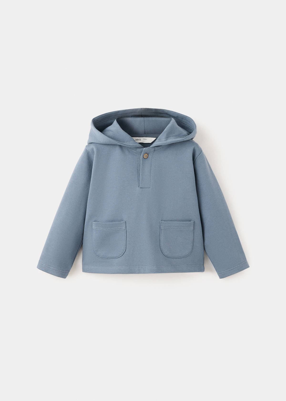 Hooded sweatshirt with pockets — Indigo Blue