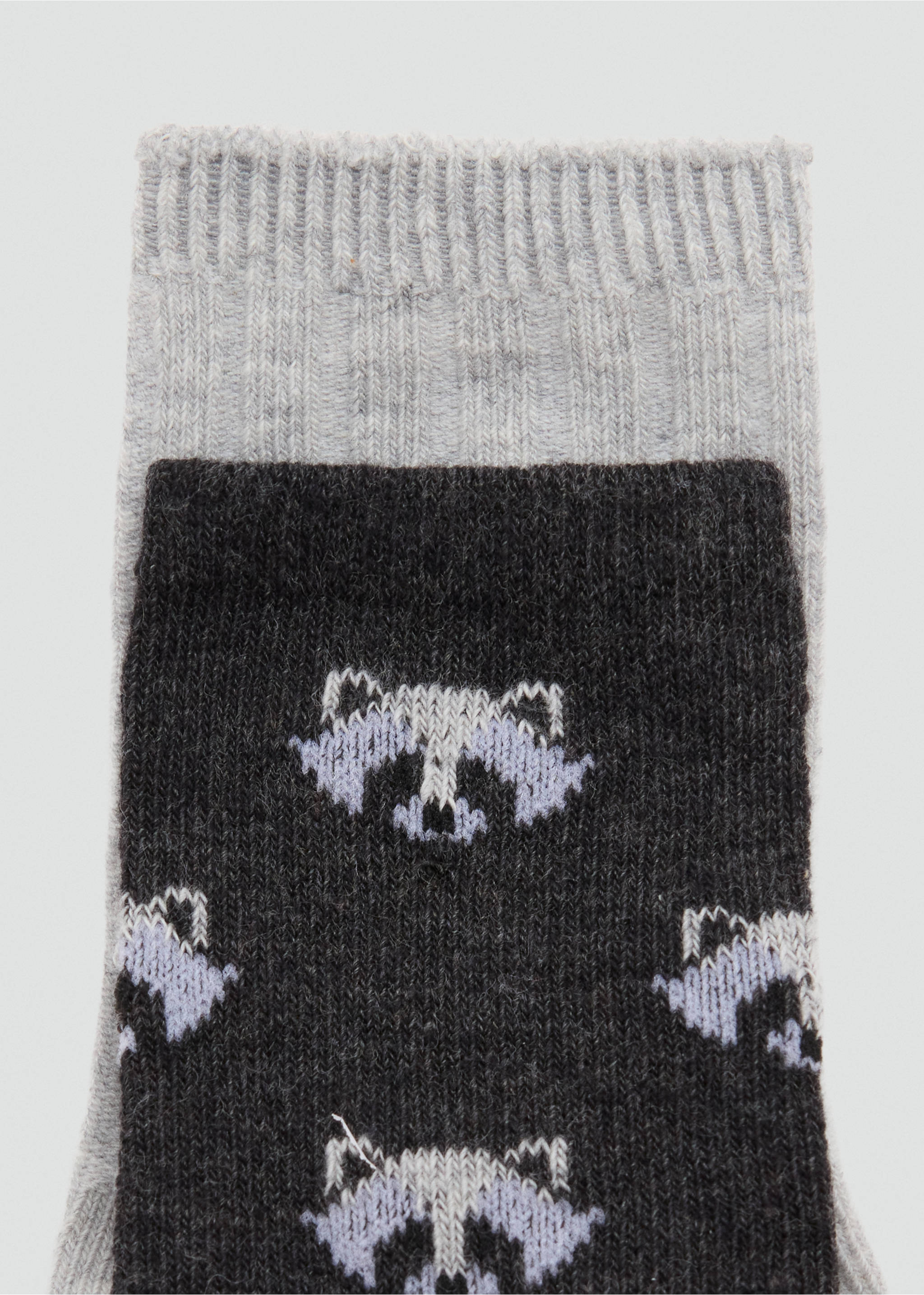 Chaussette hawking - Verso de l’article, Gris chiné moyen. Ref: 37026341-00.