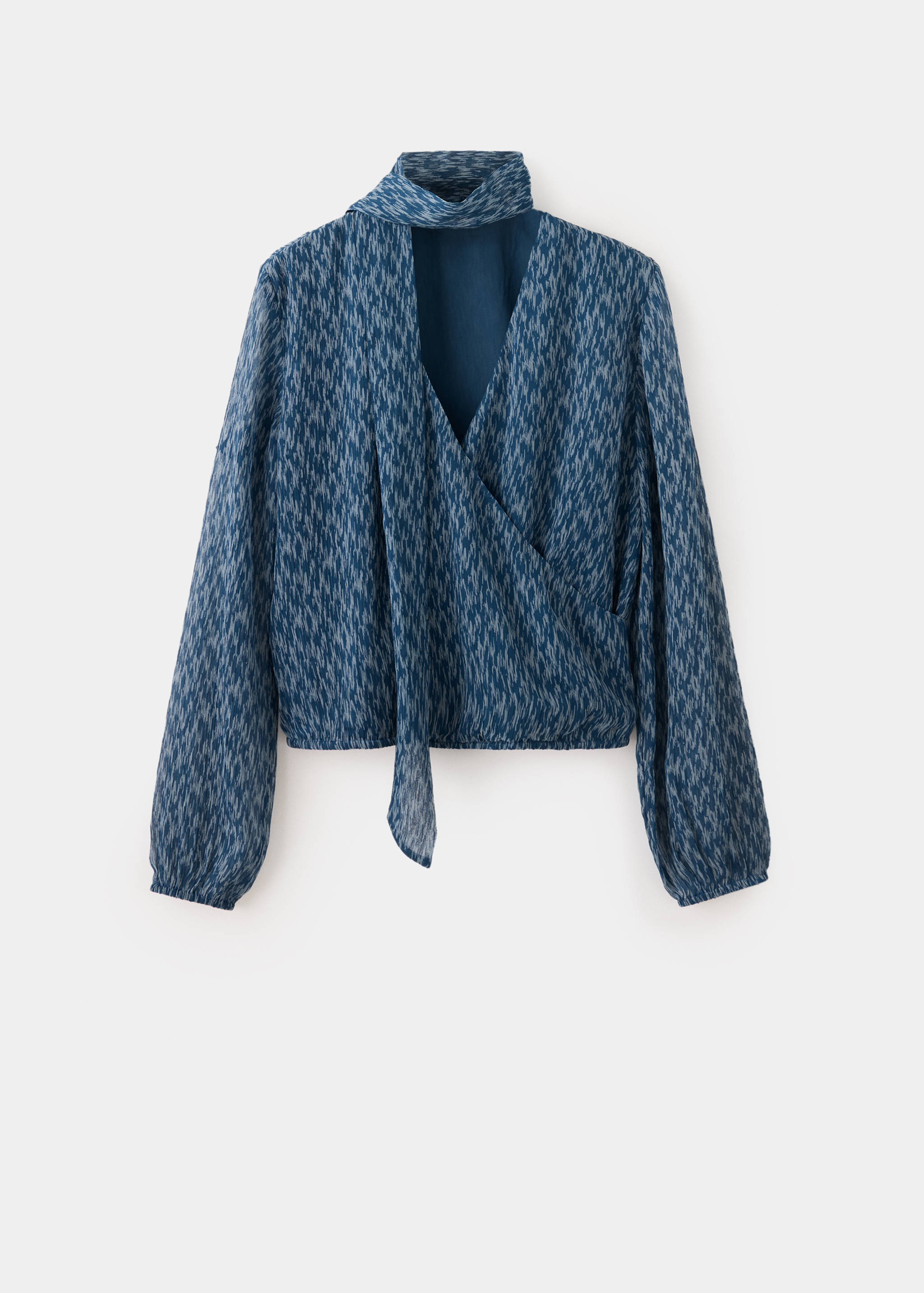 Flowy printed blouse with tie detail - Article without model