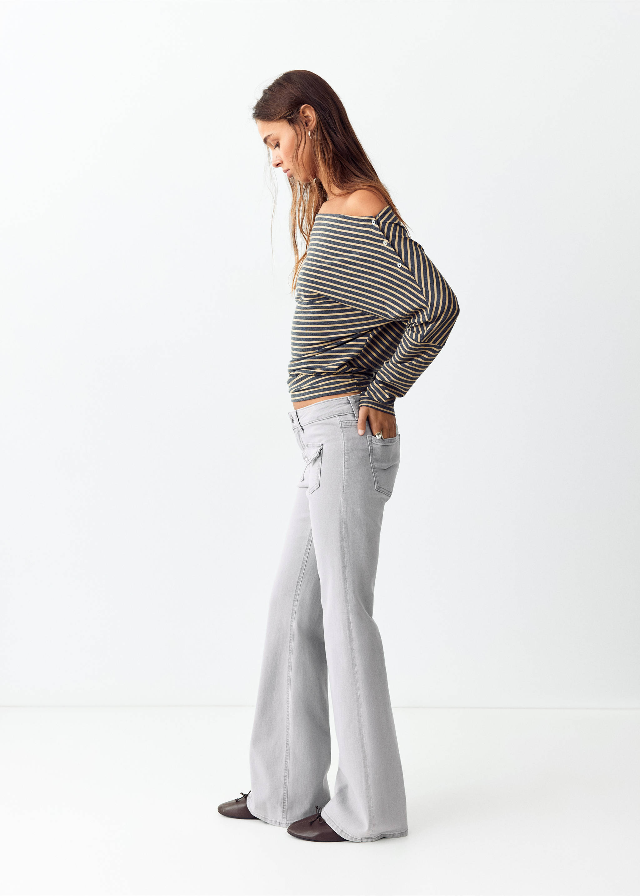 Jeans electric - Plano medio, Gris. Ref: 37026343-00.