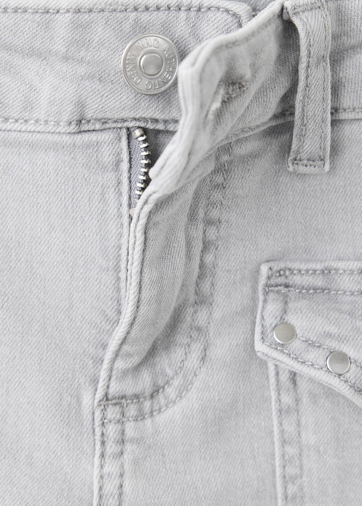 Flared jeans with studs — Denim Grey