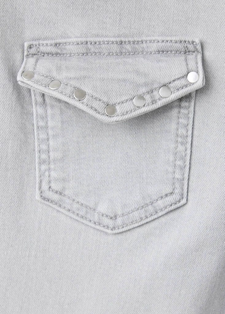 Flared jeans with studs — Denim Grey