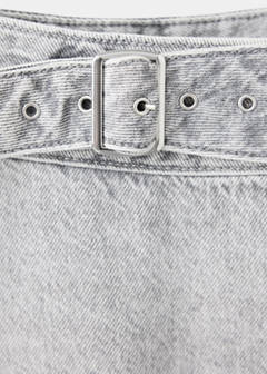 Low-rise jeans with belt — Denim Grey 6