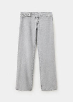 Low-rise jeans with belt — Denim Grey 5